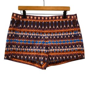 J.Crew, Chino Shorts, Bold Tribal Print, Front Pockets, Fake Butt Pockets, Wo 12